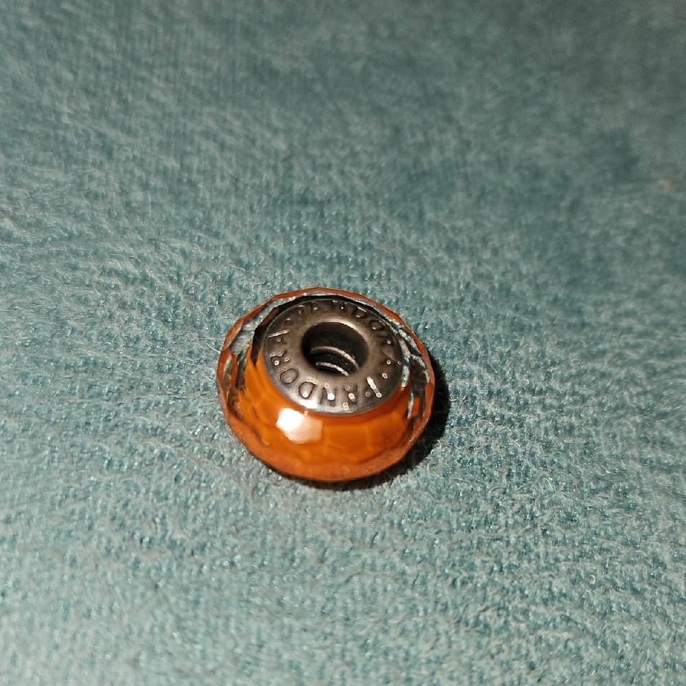 Pandora Orange Charm Bead
